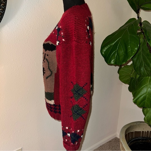 The Woolrich Women’s Springer Spaniel Puppy With Boot 100% Wool Vintage Sweater - Picture 6 of 16